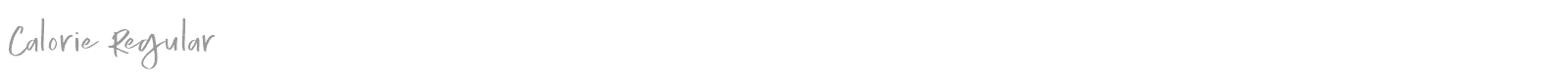 Calorie font preview